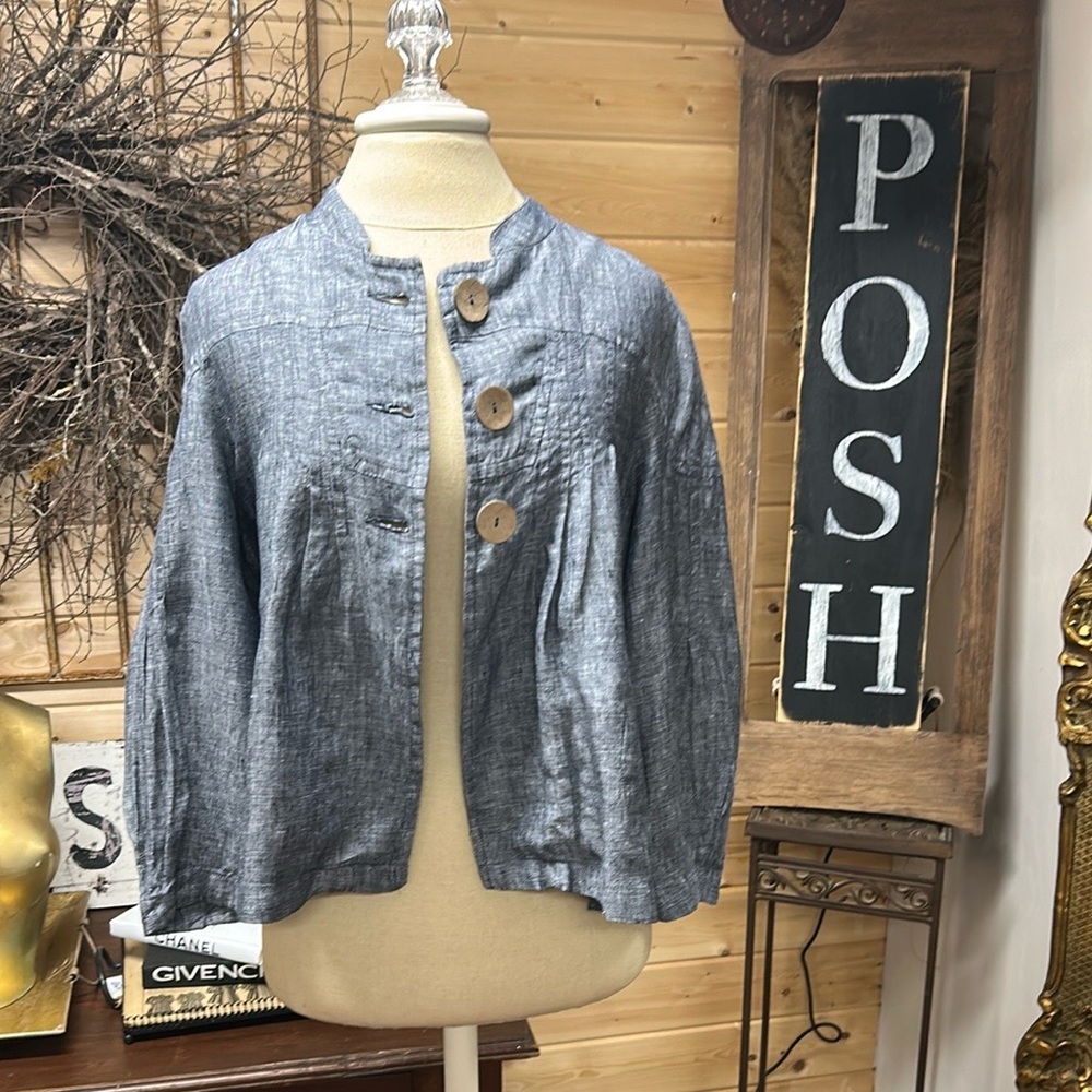 100% Linen swing jacket - Picture 3 of 15